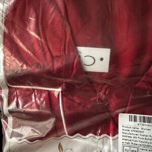 Red Satin Pajama Set